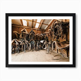 Western Saddle Collection Art Print