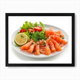 Salmon On A Plate 10 Art Print