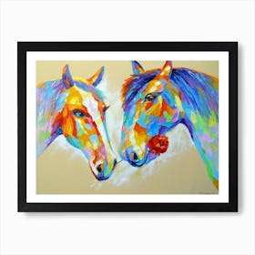 Love of horses Art Print