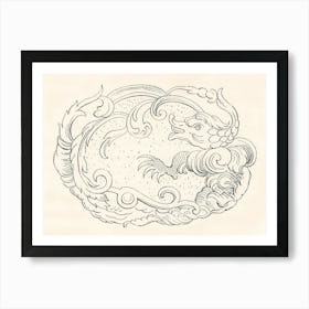 Antique Chinese Pattern, Albert Racine Art Print