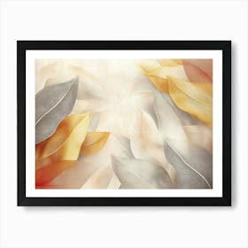 Abstract Autumn Leaves Art Print