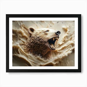 Elegant 3d Bear Stunning Striking Design Art Print