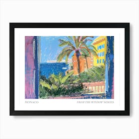 Monaco From The Window Series Poster Painting 1 Art Print