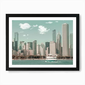 CHICAGO Skyline Urban Vintage Style Art Print