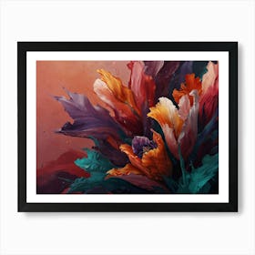 Abstract Flowers Art Print