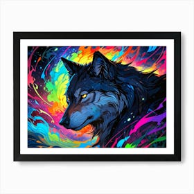 Wolf Painting 9 Art Print