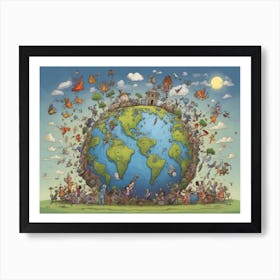 World Is Round Art Print