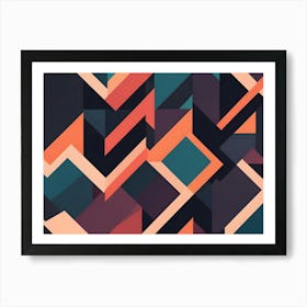 Abstract Geometric Pattern 4 Art Print