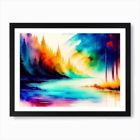 Colorful Landscape Painting Art Print