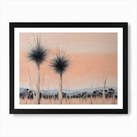 Australian native grasstrees Art Print