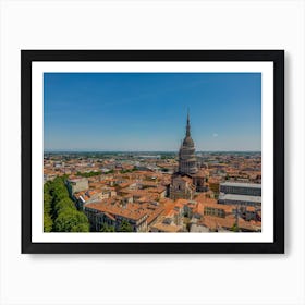 Top view of the beautiful Italian city of Novara Art Print