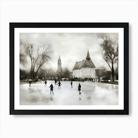 Ice Skating 1 Art Print