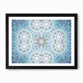 Pattern And Texture Blue Watercolor And Alcohol Ink 4 Art Print