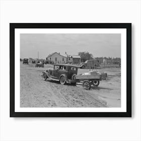 Southeast Missouri Farms, Farmer With Trailer By Russell Lee Art Print