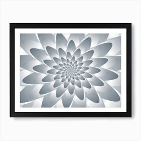 Swirl Flower Pattern Set 2 Art Print