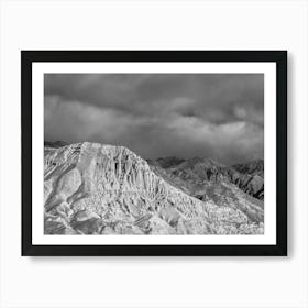 Black And White Himalaya Mountain Range Art Print