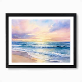 Sunset On The Beach 6 Art Print