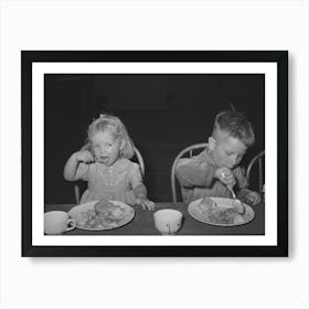 Children Eating Lunch At Wpa (Work Projects Administration) Nursery School At The Agua Fria Migratory Labor Camp Art Print