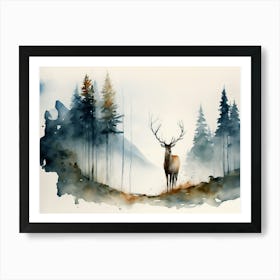 Deer In The Forest Poster