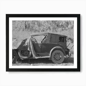 Automobile Belonging To Migrant Cane Chair Worker, Paradis, Louisiana By Russell Lee Art Print