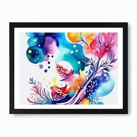 Abstract Watercolor Painting 1 Art Print