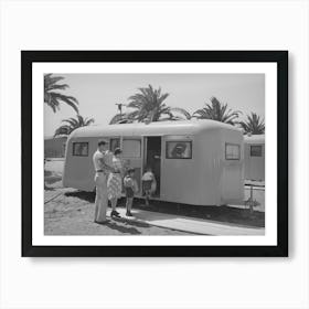 Family Moving Into Trailer At The Fsa (Farm Security Administration) Camp For Defense Workers, This Family Is From Art Print