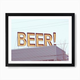 Beer Neon Sign Art Print