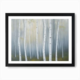 Abstract Aspen Forest Art Print