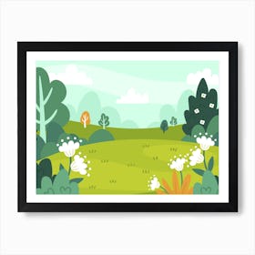 Cartoon Landscape 2 Art Print