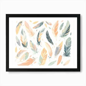 Watercolor Feathers 12 Art Print