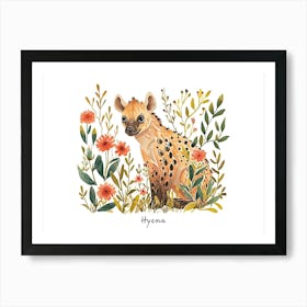 Little Floral Hyena 3 Poster Art Print