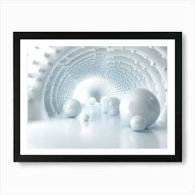 White Spheres In A Tunnel 2 Poster