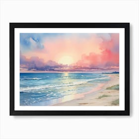 Sunset At The Beach 7 Art Print