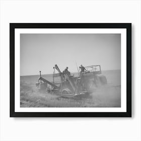 Untitled Photo, Possibly Related To Tractor Drawn Combine In Wheat Field On Eureka Flats, Walla Walla County Art Print