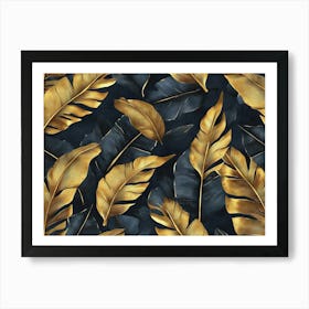 Gold Leaves 3 Art Print