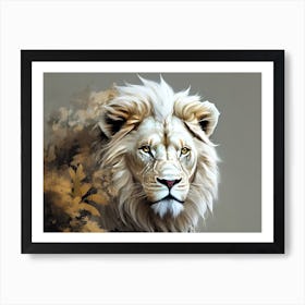 Lion art 49 Art Print