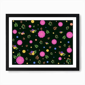 Floral Flower Pattern Design Decorative Blossom Art Print