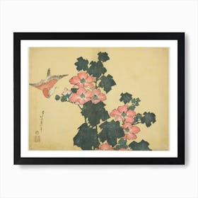 Hibiscus And Sparrow, Katsushika Hokusai 1 Art Print