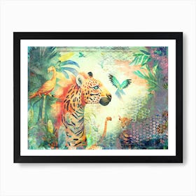 Exotic Junlge Animal Art Illustration In A Painting Style 05 Art Print