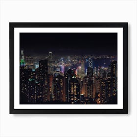 Hongkong Skyline Art Print