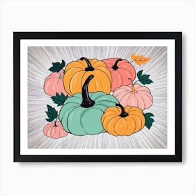 Fall In Love With Adorable Pumpkins Art Print
