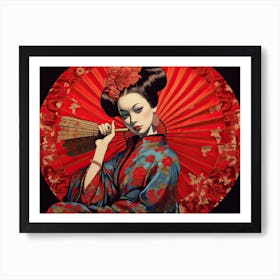 Geisha Contemporary Vibes 1 Art Print