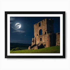 Castle At Night 1 Art Print