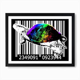 Funny Barcode Animals Art Illustration In Painting Style 018 Art Print