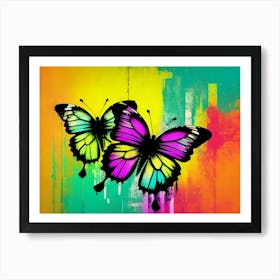 Colorful Butterflies 106 Art Print