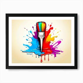 Paint Brush Art Print