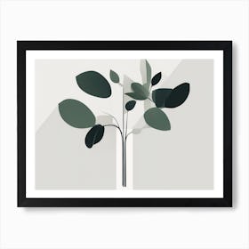 Vase Of Leaves Art Print