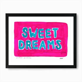 Sweet Dreams Bedroom Art Print