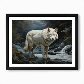 Arctic Wolf Art Print