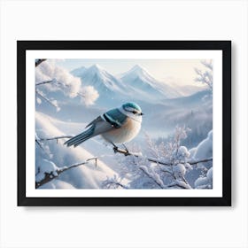 Bird In The Snow Art Print